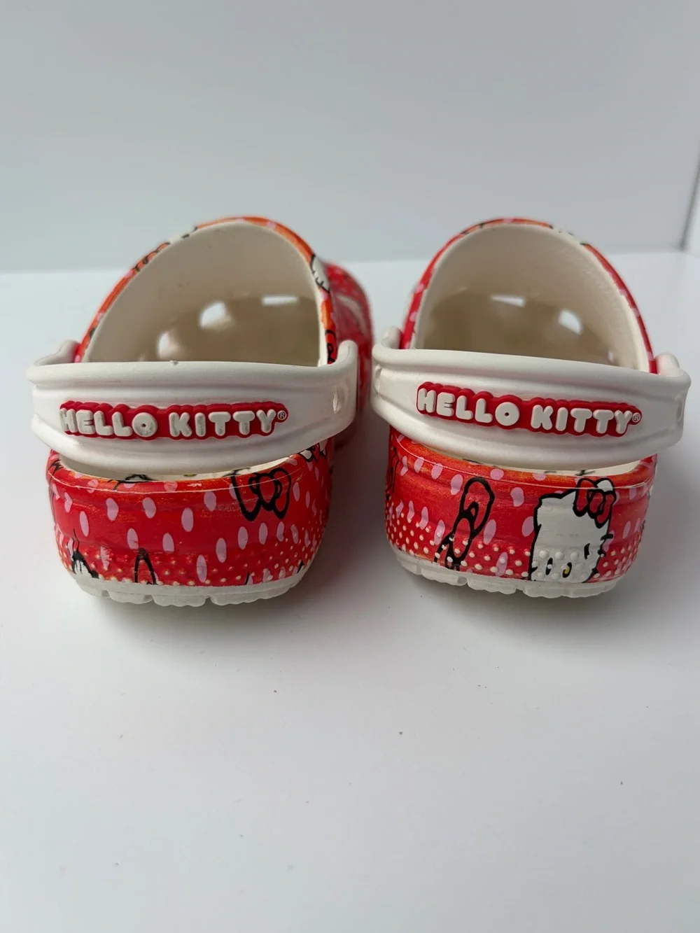 Crocs X Hello Kitty Sandals Slip On‎ Clogs Red & White Toddler C9